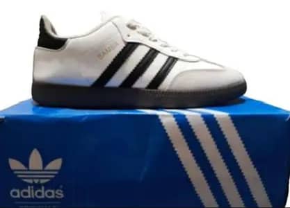 Adidas Samba White with Black Stripes - Size 41