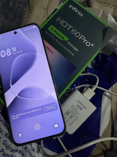 Infinix Hot 60Pro plus with box 10 by 10 condition