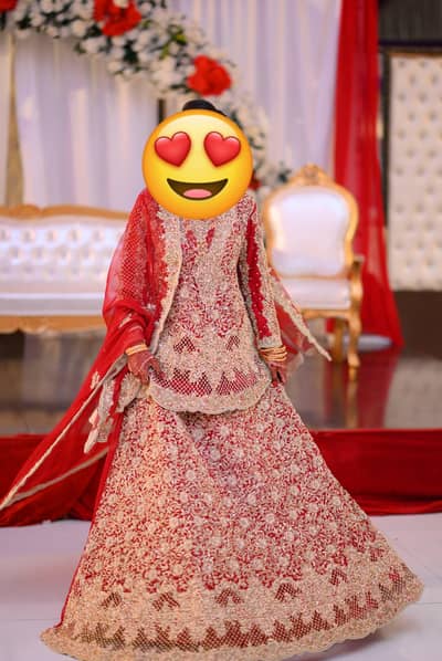 barat dress lehnga with peplum