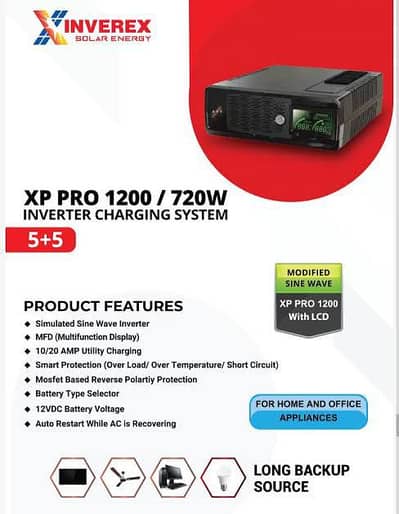 Inverex XP Pro 1200 720 watt Ups  with Daewoo Dib 180 battery