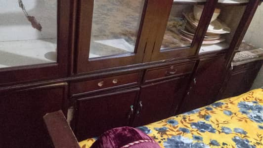 used furniture bed  & dressing table side tables & showcase