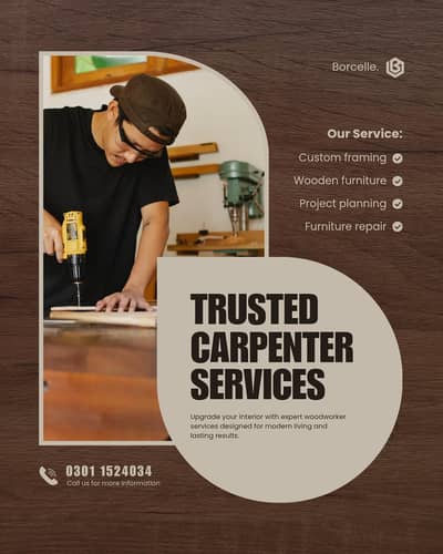 wood wark. furniture . polish. and Raparing. carpentar. service cabinet