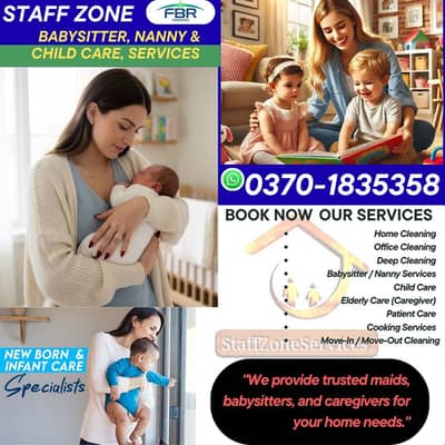 Babysitter, Nannies, caregiver, caretaker, newborn baby care, Maids