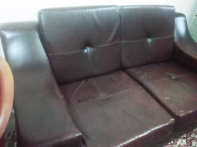 Leather double sofa king size 2 seater