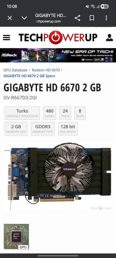 Graphic card amd hd 6670 2gb