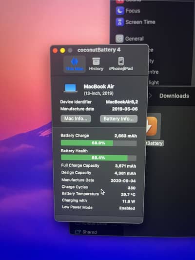 MacBook Air 2019 with i5 8gb ram 128 strg