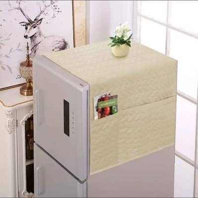 Quilted Fridge Cover Cotton 50x20 Inch With Pockets