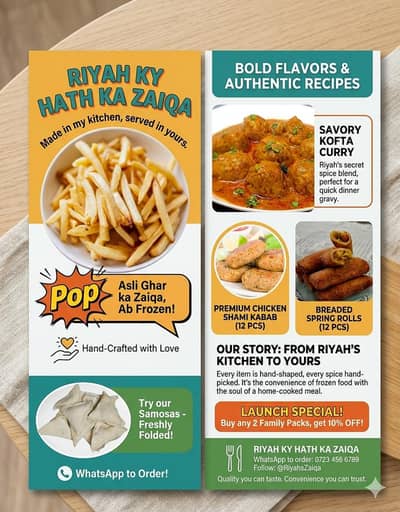 Riyah Ky Hath Ka Zaiqa – Homemade Frozen Kabab & Samosay