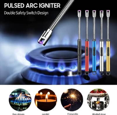 Rechargeable Electric Lighter – No Gas No Match – USB Charge – New –