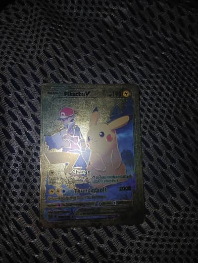 Gold Pikachu V Pokémon Card – Collectible Card