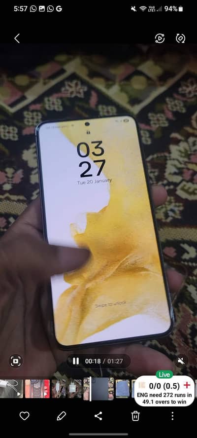 Samsung S22 5g brad new 8+8/128 gb. esim time available. excg posbl