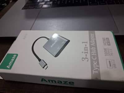 AMAZE Type C Hub Adapter 3 in 1 | Box pack unused