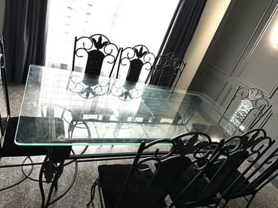Iron Rod Dinning Table 8 seater