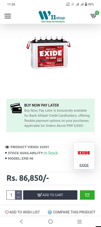 Exide tall tubular battery 10month use gud performance