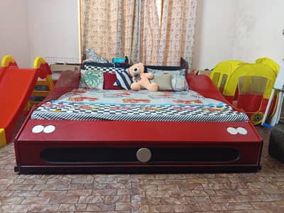 Double Car wooden bed