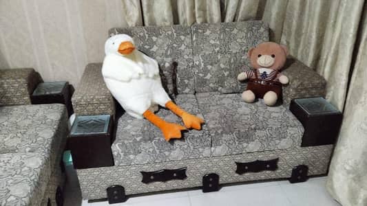 6 Seater Off-White Sofa