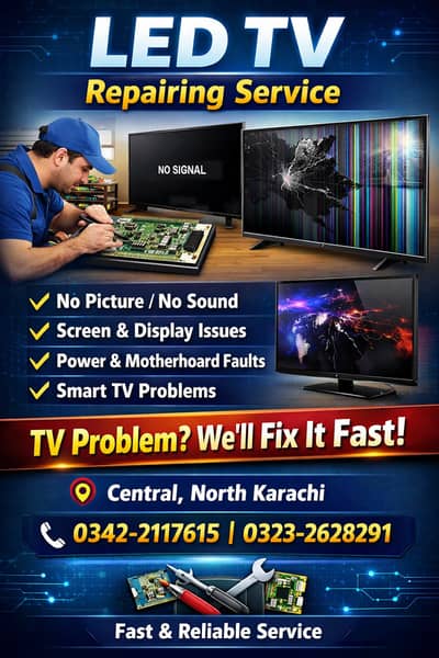 TV PROBLEM - We will Fix It - Expert LED TV Technicians