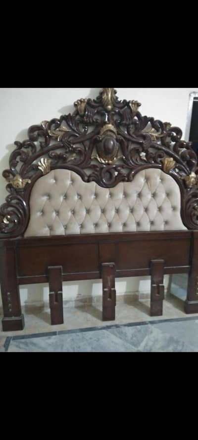 pure wood double bed