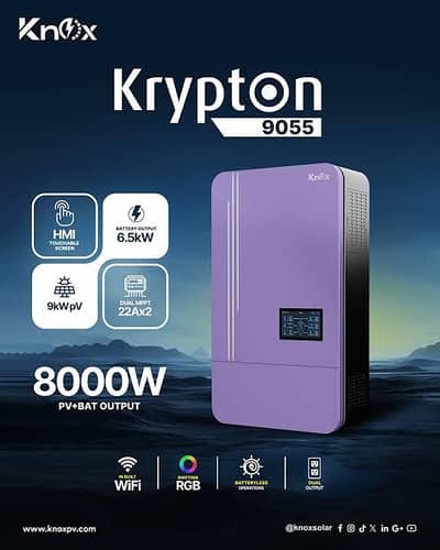 Knox pv 9055 hybrid inverter 6.5 KW.