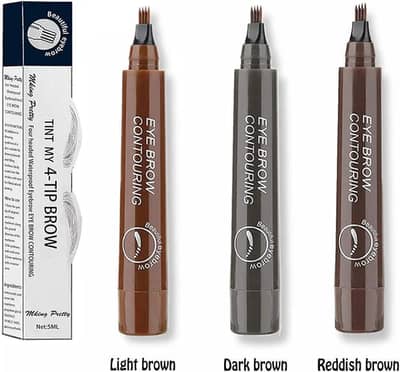 water proof smudge proof eyebrows pencil brown