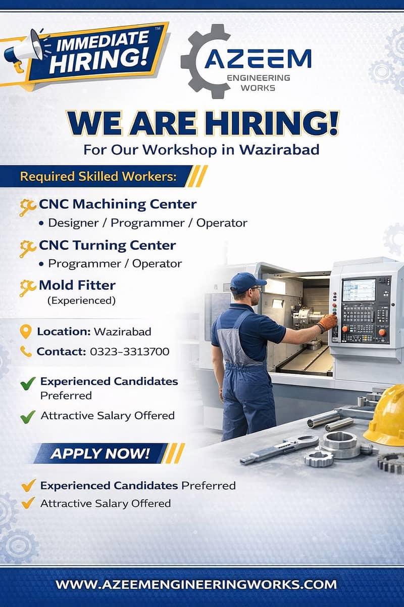 Cnc mill operator, programmer and designer 0