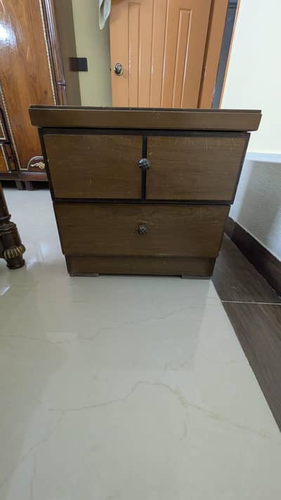 Side Table / Bedside Table with Drawers – Good Condition