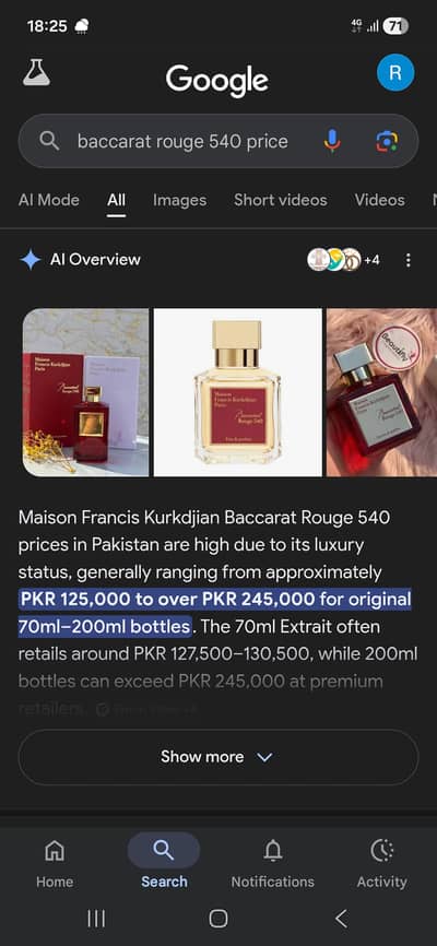 Masion francis kurkdjian paris(Baccarat Rouge 540)