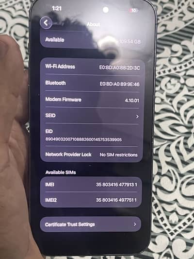 Iphone 14 pro max 128gb pta