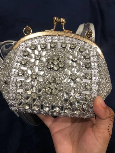 Crystal Embellished Mini Clutch