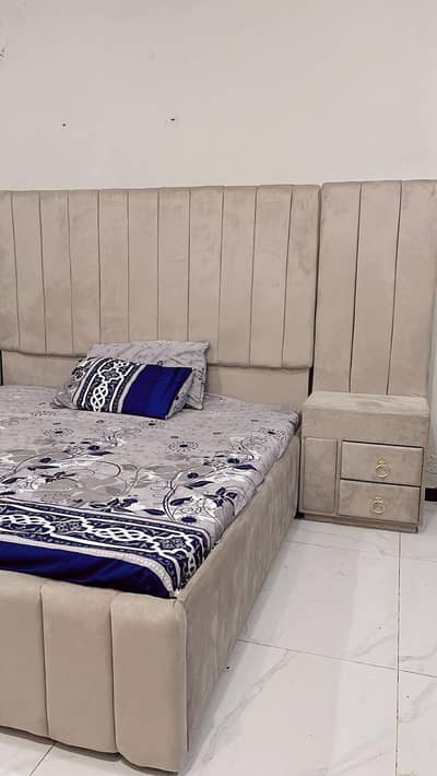 special offer allover poshish cream shade bed , side tables , dressing