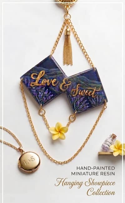 handcrafted Love and sweet home decor idea wall hanging