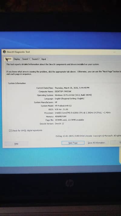 hp ProBook 640 G2 model