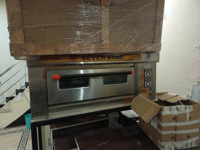 Large pizza oven and dough mixer