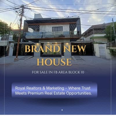 Luxury Brand New House for Sale in FB Area Block 10 Karachi 400 Sq Yards