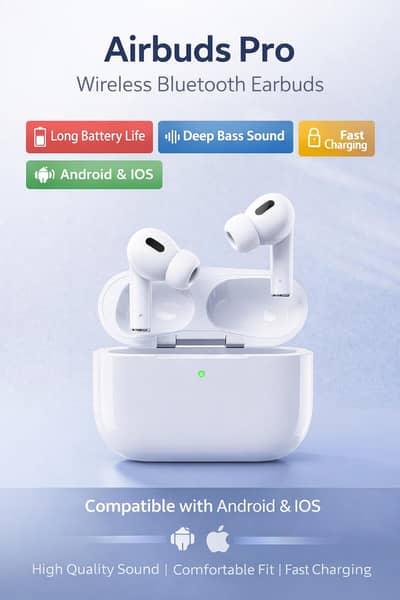 Brand New Airbuds Pro - Premium Sound - Long Battery - Free Delivery