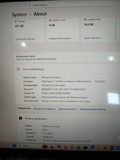 ASUS Tuff Gaming A16 FA607NUG-FA607NUG