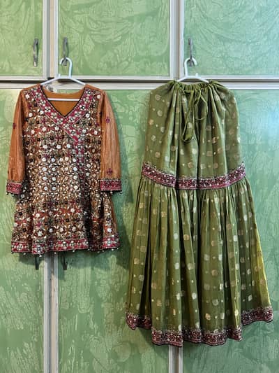 Formal garara dress with heavy hand work