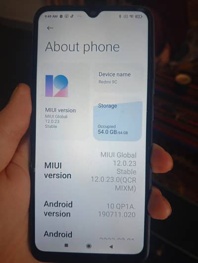 Redmi 9C 8/10 condition Face to Face Muzzafarabad