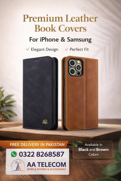 Premium Leather Mobile Book Cover