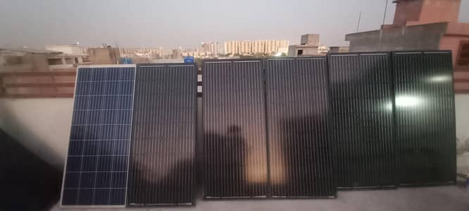 8 solar plates 6of mono crystalline and 2 of poly crystalline
