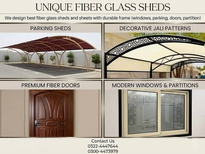 Fiber sheets / Fiber windows shades / fiber sheets sheds / car parkin