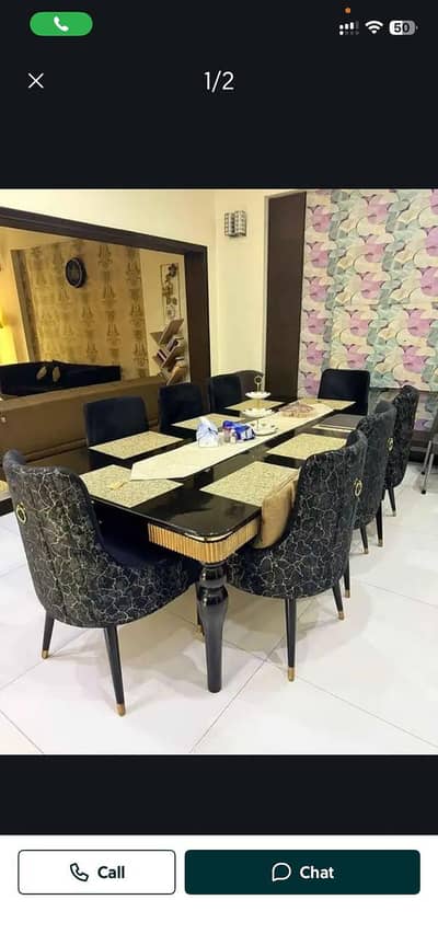 Premium Dining Table 8 Chairs