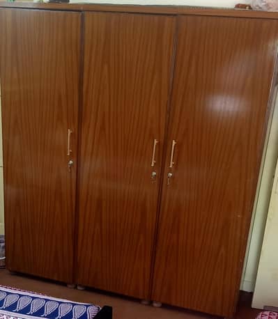 3-Door Wooden Almira – New & Excellent Condition