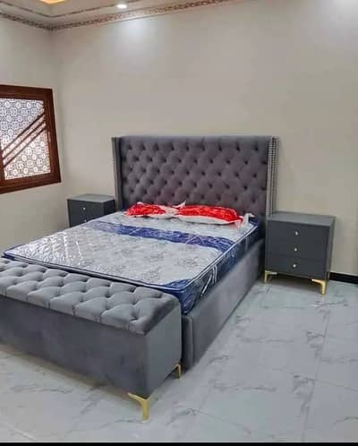 Double bed / bed set / wooden bed / bed / Furniture / King size bed
