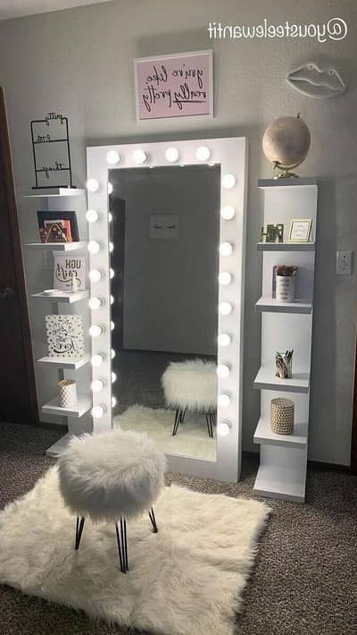 LED makeup mirror or dressing mirror with bulbs