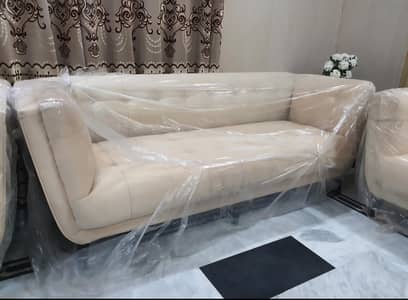 Sofa Set 7 seater wooden structure new condition unique look