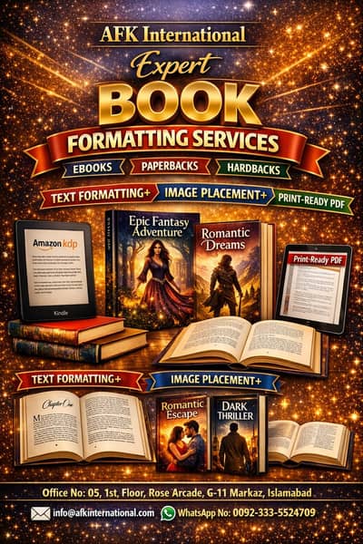 Expert English & Urdu Typing, Book Formatting & Design Services