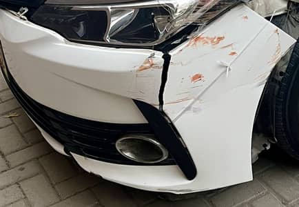 Toyota Corolla Altis 2020 model white front and back bumper