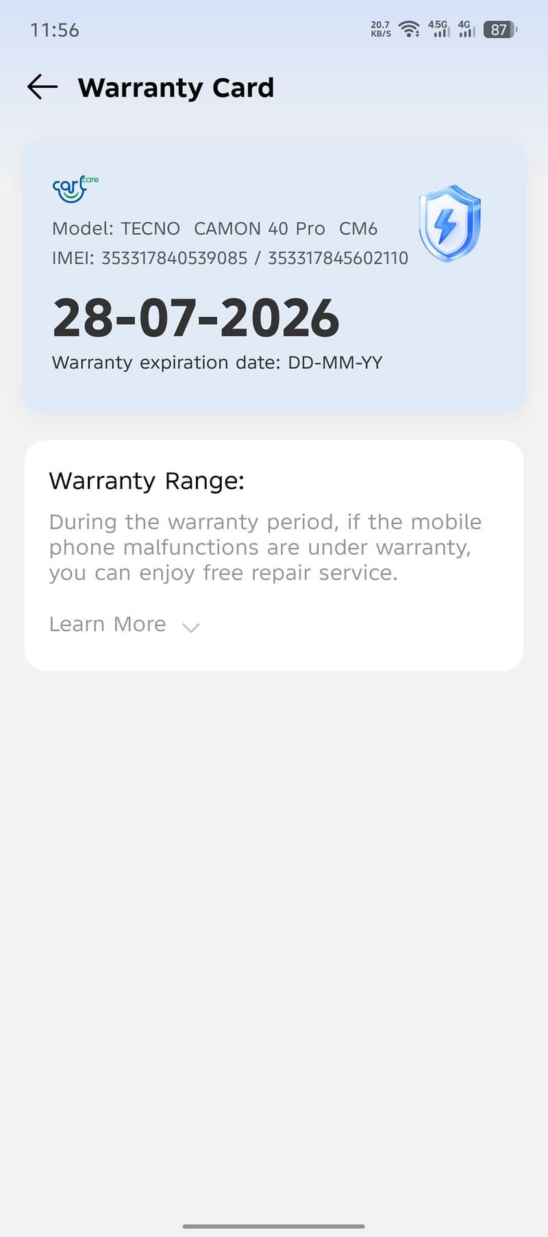 Techno Camon 40 Pro 5