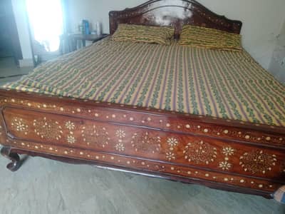 queen size carved pure kalamkari designe